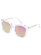Shein Retro Pink Lenses Oversized Square Sunglasses