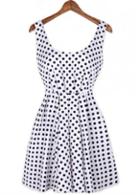 Rosewe Beautiful Sleeveless Polka Dot Print Dress For Girls
