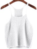 Shein Light Grey Spaghetti Strap Mohair Cami Top