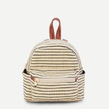 Shein Striped Detail Satchel Backpack