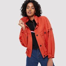 Shein Pocket Front Button Up Coat
