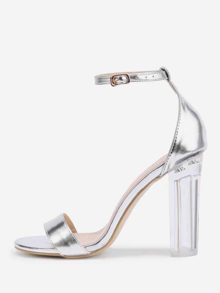 Shein Lucite Heel Sandals