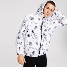 Shein Men Zip Up Hooded Floral Jacket