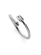 Shein Silver Plated Arrow Wrap Ring