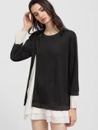 Shein Contrast Trim 2 In 1 Sweatshirt Dress