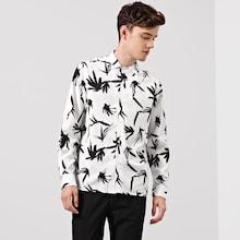 Shein Men Graphic Print Buttoned Shirt