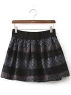 Shein Colour Diamondback Lace Flare Skirt