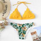 Shein Plus Scalloped Edge Mix And Match Bikini Set