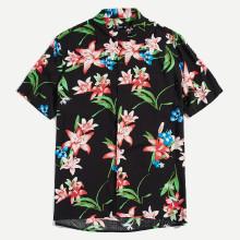 Shein Men Button Up Floral Shirt
