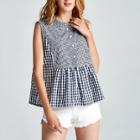 Shein Ruffle Hem Gingham Tank Top