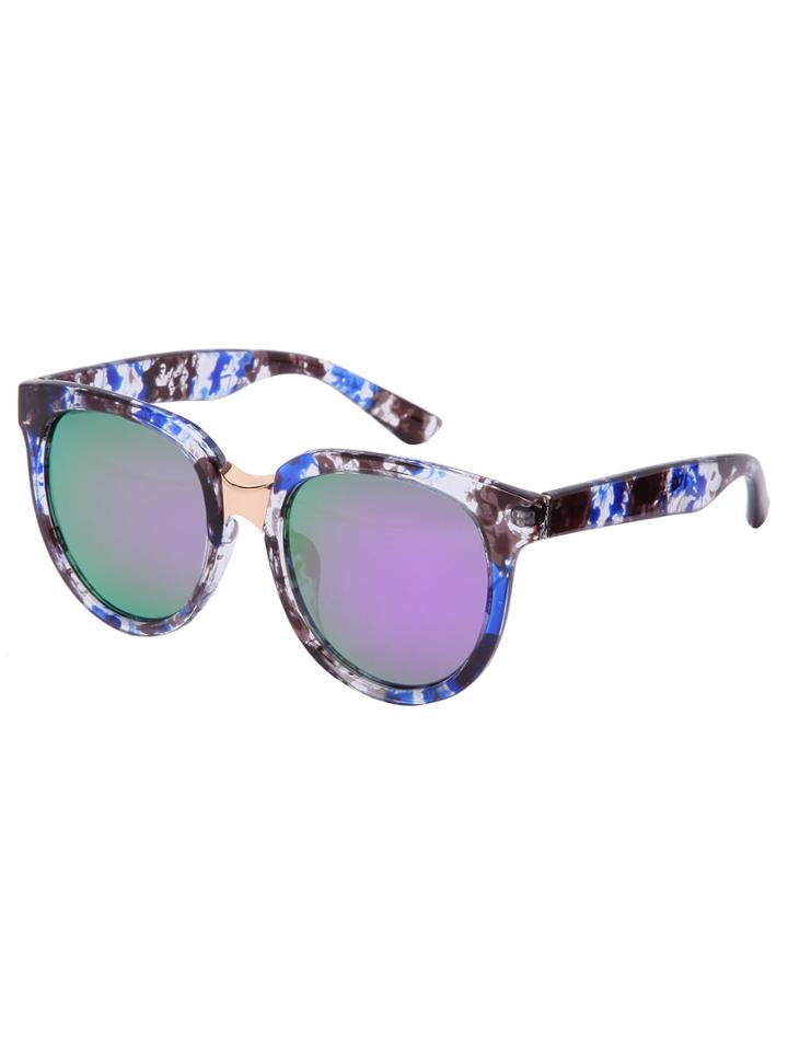 Shein Purple Lenses Oversized Round Sunglasses
