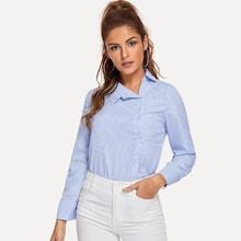 Shein Button Side Stripe Shirt