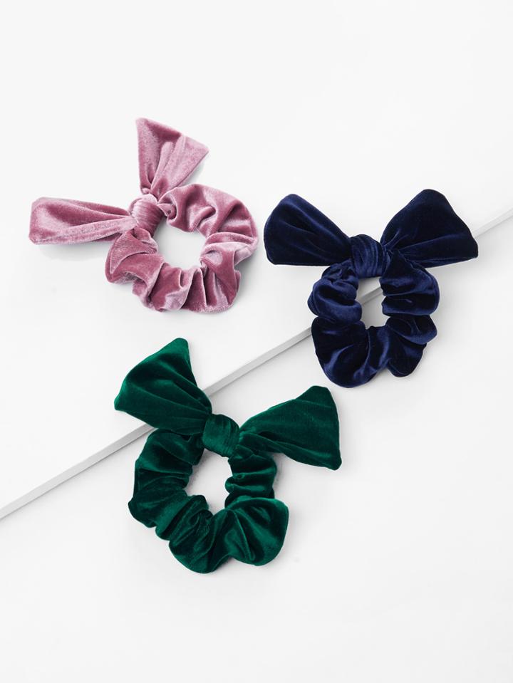 Shein Velvet Knot Hair Tie 3pcs