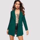 Shein Drop Shoulder Single Buttoned Coat