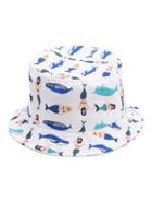 Shein White Print Wide Brim Hat