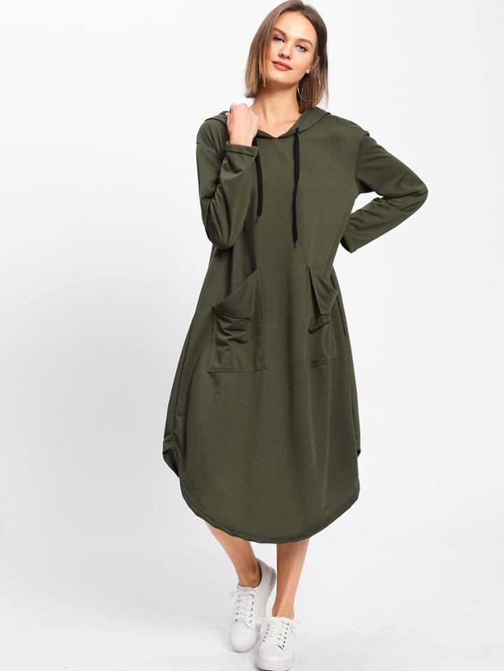Shein Dual Pocket Hooded Dress