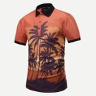 Shein Men Tropical Print Polo Shirt