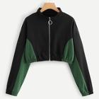 Shein Drop Shoulder Color Block Jacket