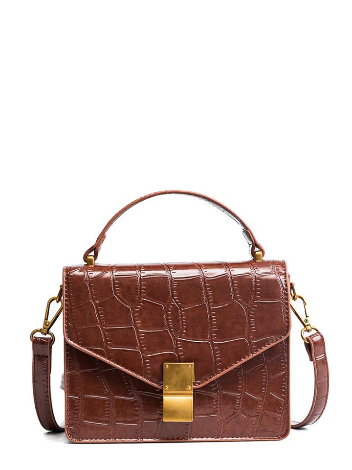 Shein Embossed Croc Shoulder Bag