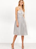 Shein Grey Spaghetti Strap A Line Dress