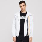 Shein Men Striped Hooded Windbreaker Jacket