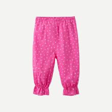 Shein Girls Dotted Print Ruffle Hem Pants