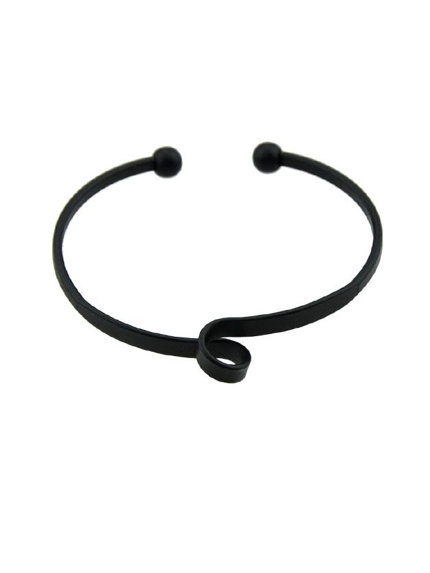 Shein Black Open Cuff Bracelets For Women Bijoux Jewelry