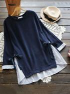 Shein Bow Tie Detail 2 In 1 Sweatshirt