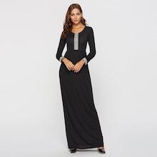 Shein Geometrical Contrast Longline Tee Dress