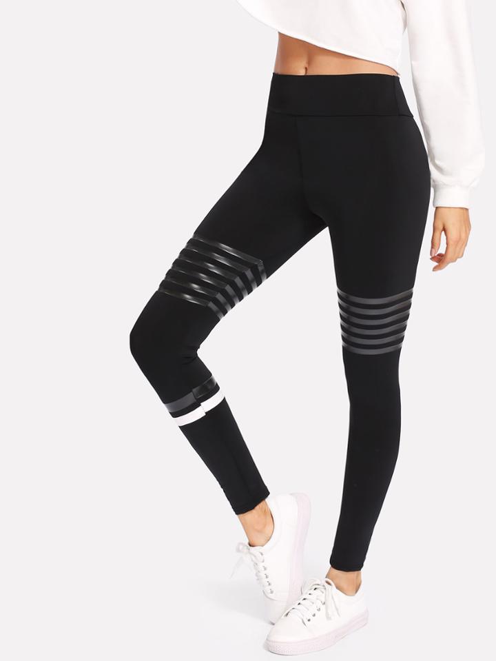 Shein Striped Tight Leggings