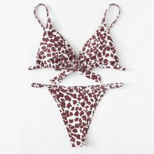 Shein Leopard Pattern Bikini Set