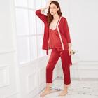 Shein Lace Crochet Cami Pajama Set With Robe