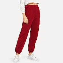 Shein Elastic Hem Solid Pants