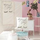 Shein Eyelash & Letter Print 2 In 1 Blanket Cushion 1 Pc