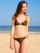 Shein Braided Strap Seam Bikini Set