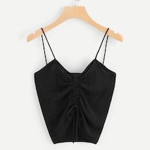 Shein Drawstring Front Knit Cami Top