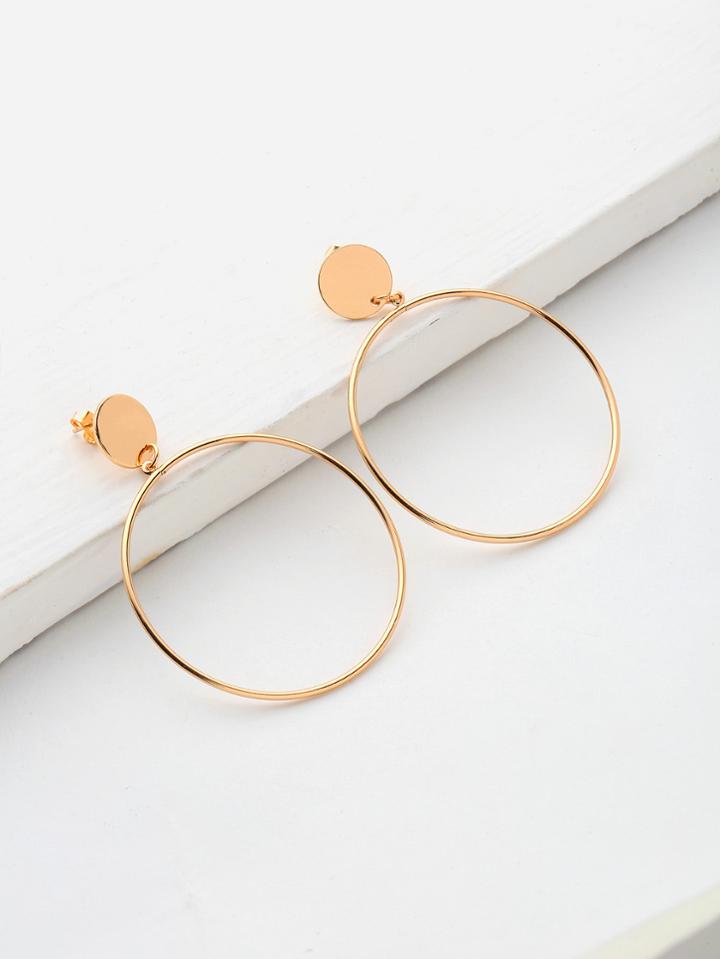 Shein Sequin Detail Hoop Earrings