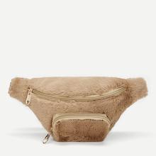 Shein Girls Faux Fur Design Zipper Bum Bag