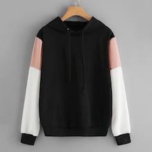 Shein Color-block Sleeve Hoodie