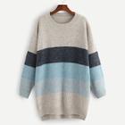 Shein Plus Stepped Hem Colorblock Jumper