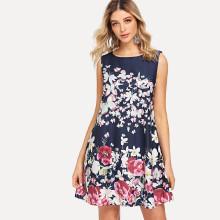 Shein Sleeveless Botanical Dress