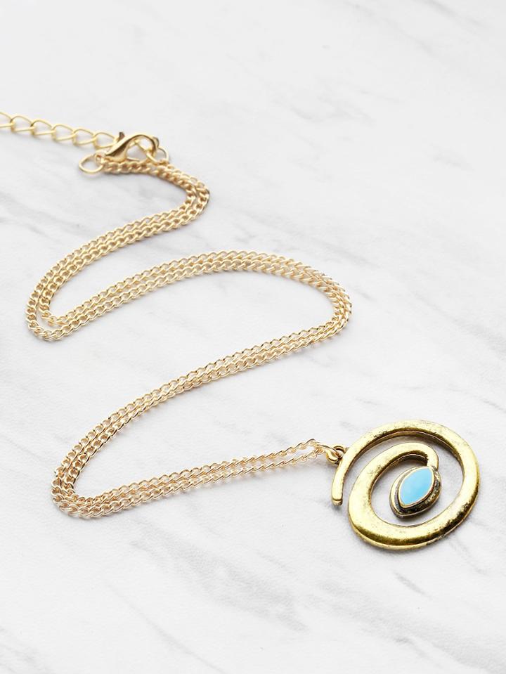 Shein Coil Pendant Necklace