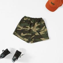 Shein Girls Cuffed Leg Camo Shorts