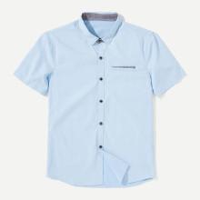 Shein Men Contrast Gingham Shirt