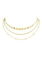 Shein Gold Sequined Multi-layer Necklace Collar