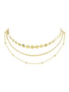 Shein Gold Sequined Multi-layer Necklace Collar
