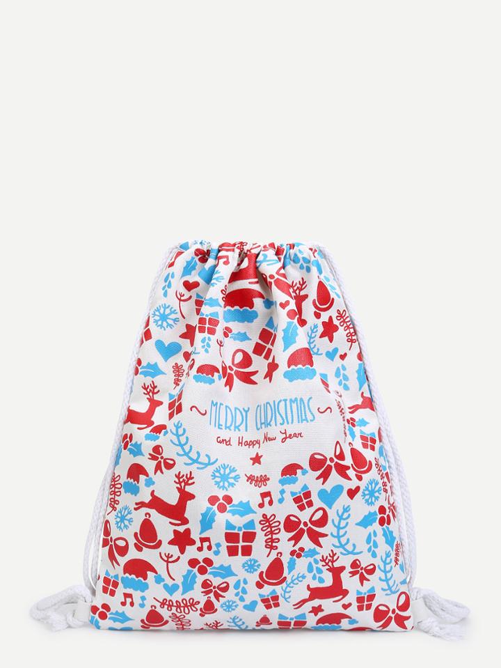 Shein Christmas Canvas Backpacks Bag