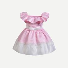 Shein Girls Ruffle Trim Ball Gown Dress