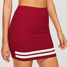 Shein Contrast Tape Bodycon Skirt