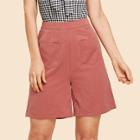 Shein Button Closure Side Solid Shorts